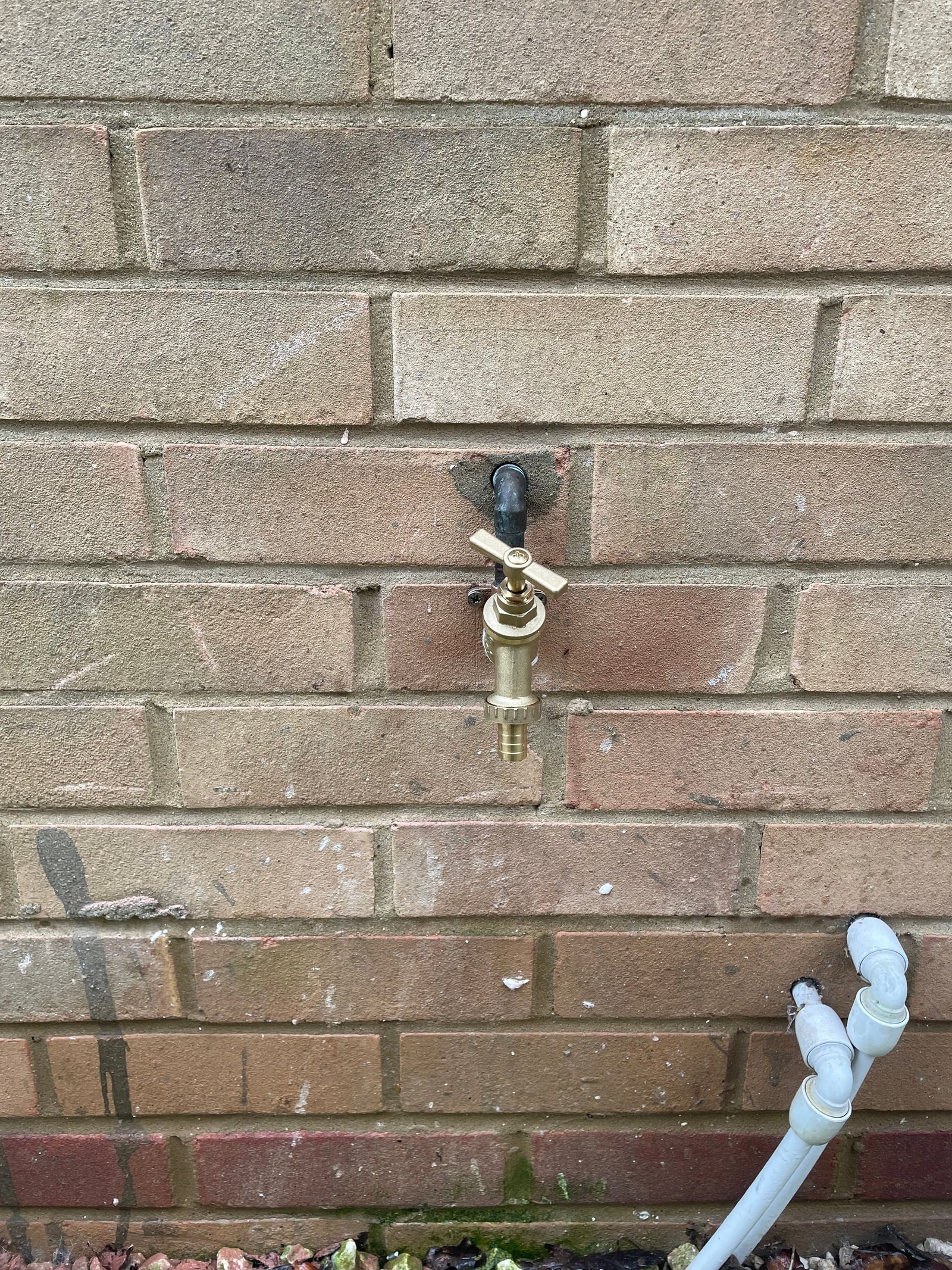 Outdoor tap installation completed by Frosty Plumbing Co.